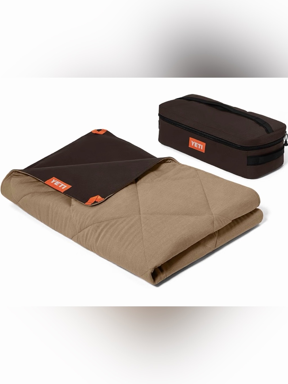 YETI Lowlands Wetlands Waterproof  Blanket 55x78 Tan/Brown w/ Carry Bag (NWT)